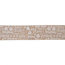 Premium Wire Edged Ribbon | Merry Christmas, 63mm