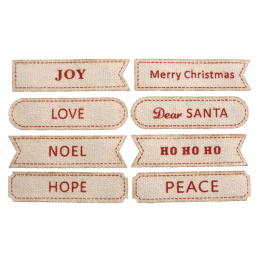 Christmas Embellishments | Merry Christmas, 8pcs