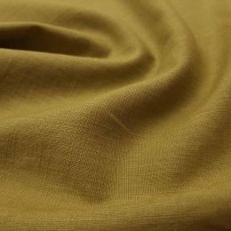 Premium Enzyme Washed Linen Touch Fabric | Chartreuse