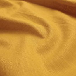 Premium Enzyme Washed Linen Touch Fabric | Gold