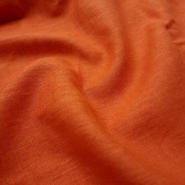 Premium Enzyme Washed Linen Touch Fabric | Rust