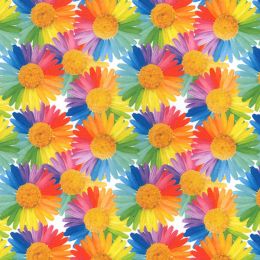 Rose & Hubble 60" Digital Cotton Fabric | Flower Heads Multi