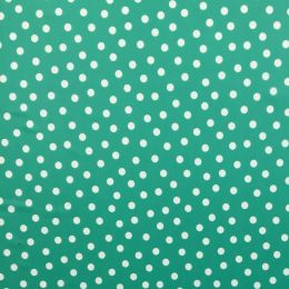 PU Printed Waterproof Raincoat Fabric | Spots Green