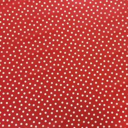PU Printed Waterproof Raincoat Fabric | Spots Red