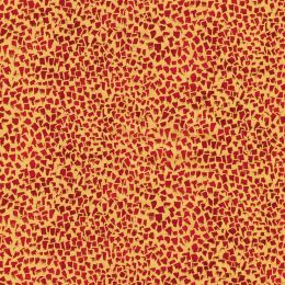 Metallic Robert Kaufman Fabric | Gustav Klimt - Abstract Blender Red
