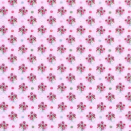 Cotton Print Fabric | Floral Bouquet Candy Pink