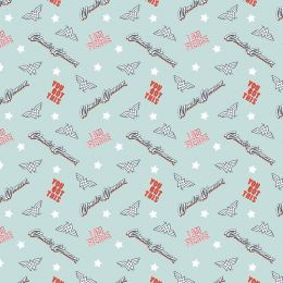 Licensed Cotton Fabric | Wonder Woman - Logo & Quotes Light Blue