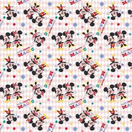 Licensed Cotton Fabric | Mickey Mouse - Magic Rose