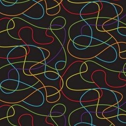 Wild & Bright Cotton Fabric | Squiggle