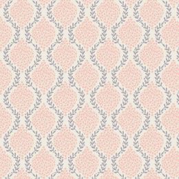 Spring Hare Lewis & Irene Fabric | Floral Trellis Pink