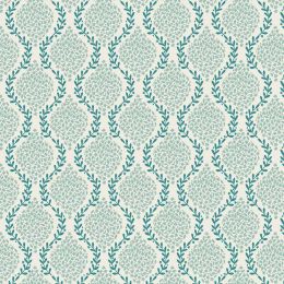 Spring Hare Lewis & Irene Fabric | Floral Trellis Duck Egg