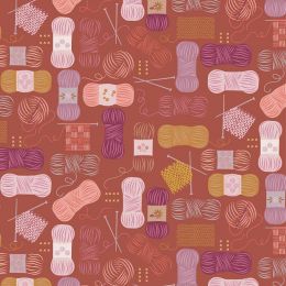 Cassandra Connolly Memory Made Fabric | Clickety Clack Dark Rust