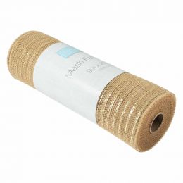 Metallic Mesh Fabric Roll 9m x 25.5cm | Natural