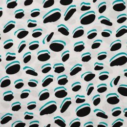 Chally Fabric | Pebbles White Emerald