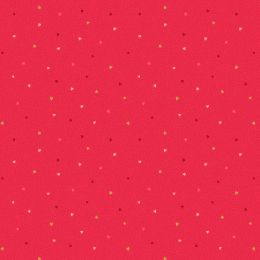 All We Need Is Love Lewis & Irene Fabric | Tiny Hearts Red Gold Metallic