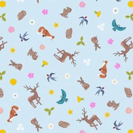 Clearbury Down Lewis & Irene Fabric | Clearbury Creatures Sky Blue