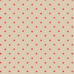 The Kitchen Garden Lewis & Irene Fabric | Polka Dot Tomato Natural