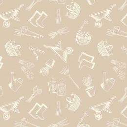 The Kitchen Garden Lewis & Irene Fabric | Garden Accessories Natural