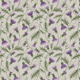 Wide Width Lewis & Irene Fabric | All Over Thistle Cream