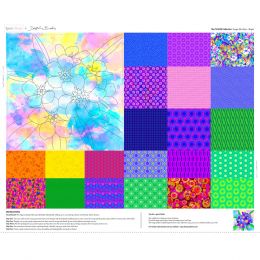 Delphine Brooks Flower Collection Lewis & Irene Fabric | Forget-Me-Nots - Bright