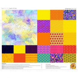 Delphine Brooks Flower Collection Lewis & Irene Fabric | Sunflower - Bright