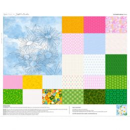 Delphine Brooks Flower Collection Lewis & Irene Fabric | Daisies - Natural