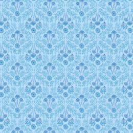 Forget Me Not Lane Lewis & Irene Fabric | Woodland Mushrooms Mid Blue