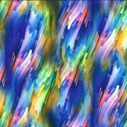 Activewear Jersey Fabric | Digital Print - Colour Blast Blues