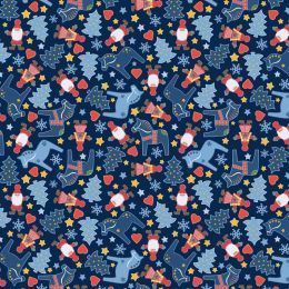 Tomtens Folklore Christmas Lewis & Irene | Blue Christmas Horses Dark Blue