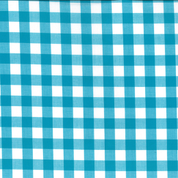 Berkshire Yarn Dyed Cotton Gingham Fabric, 17mm | Turquoise