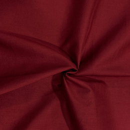 Luxury Organic Cotton Voile Fabric | Burgundy
