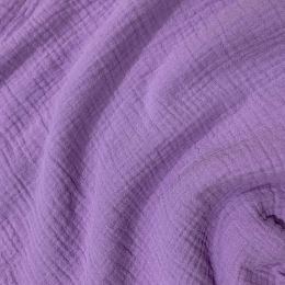 Organic Double Gauze Fabric | Deep Lilac
