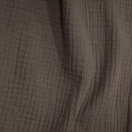 Organic Double Gauze Fabric | Darkest Grey