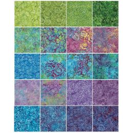 Island Batik Fabric Strip Pack | Springtime Bouquet