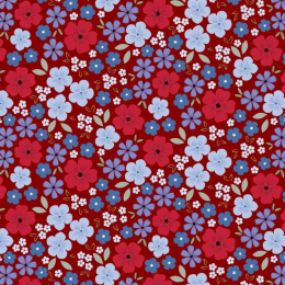 Cassandra Connolly Forever Blooms Fabric | Floral Palette Claret