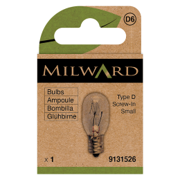 Sewing Machine Bulb, Screw In, Type D, Small | Milward Green
