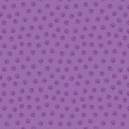 Purrfect Book Club Lewis & Irene Fabric | Paws Purple