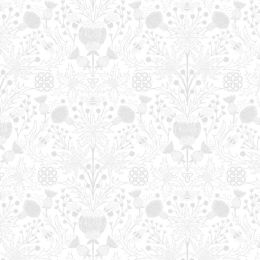 Tiny Tonals Lewis & Irene Fabric | Celtic Thistles White On White