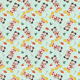 Licensed Cotton Fabric | Disney Mickey Mouse Christmas Fun