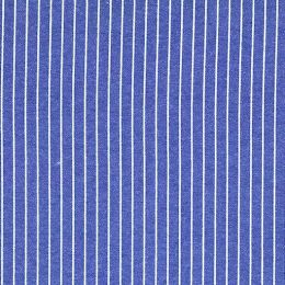 Berkshire Linen Blend Yarn Dyed Stripe Fabric, 9mm | Navy Blue