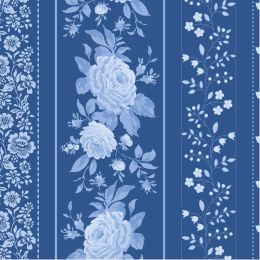 Tilda Something Blue Fabric | Blender - Borders Night