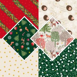 Christmas In Bluebell Wood Lewis & Irene | Fat Quarter Pack 1