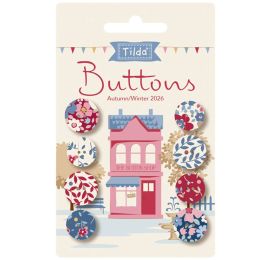 Tilda Village Life Buttons | 8pcs Winter