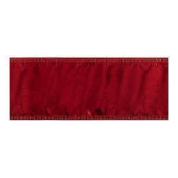 Wire Edged Shiny Metallic Ribbon | Red, 63mm x 10m Roll