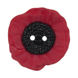Poppy Buttons | Two Hole, 20mm - 5pcs