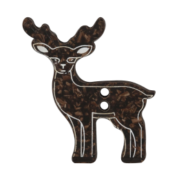 Christmas Craft Buttons | Reindeer, 29mm - 10pcs
