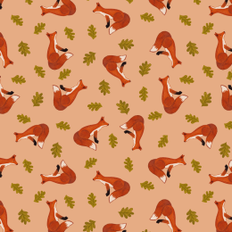 Old Quercus Lewis & Irene Fabric | Fox Light Terracotta