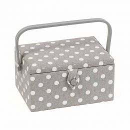 Sewing Box (M): Grey Spot