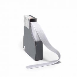 Shiny White / Silver Flat Elastic | 25mm | Prym