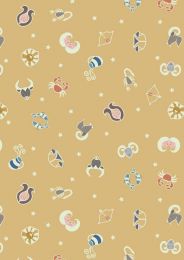 Small Things Glow Fabric | Star Signs Mellow Ochre